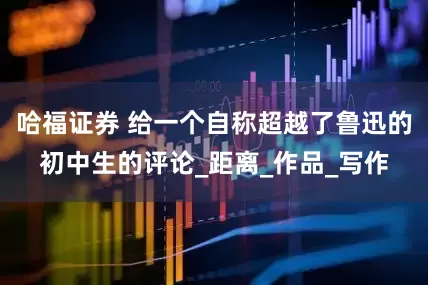 哈福证券 给一个自称超越了鲁迅的初中生的评论_距离_作品_写作